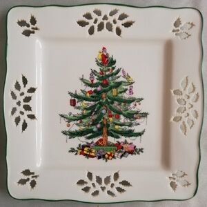 Spode Christmas Tree Pierced Square Tray